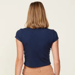 MONROW Fleece Mini Crew BLUEBLACK Fashion